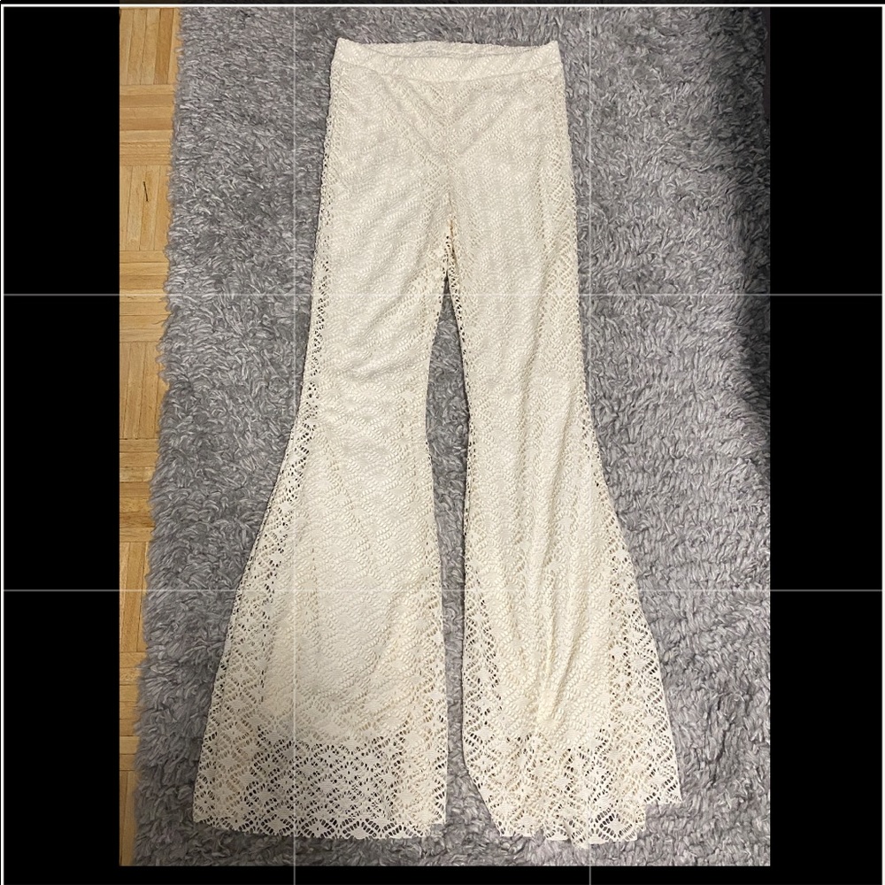 Feels So Alive cream flare lace pants